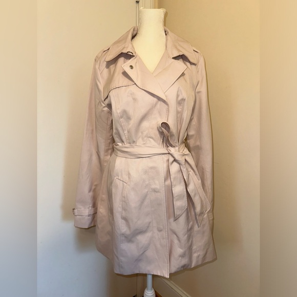 Women’s Express Trench Coat Jacket, Size Medium, Pale Pink - Picture 1 of 9